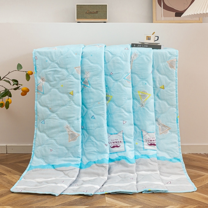 91家纺网 家纺一手货源 找家纺 爱派 2023新款磨毛超声波夏被夏凉被空调被被子被芯 菠萝