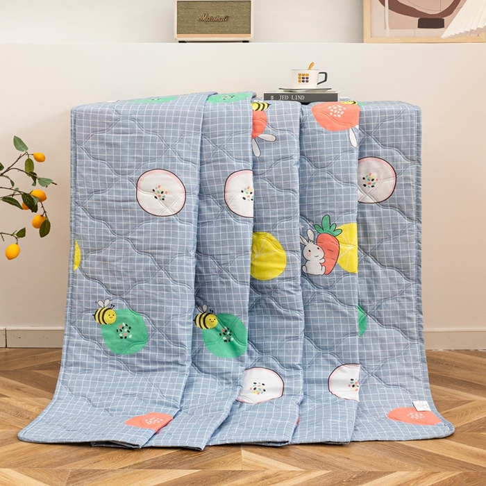 91家纺网 家纺一手货源 找家纺 爱派 2023新款磨毛超声波夏被夏凉被空调被被子被芯 吉祥兔