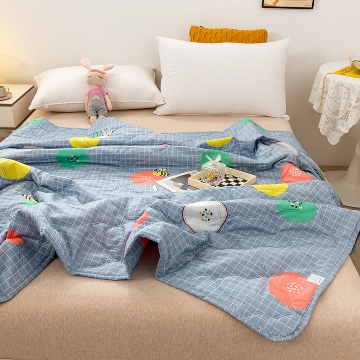 91家纺网 家纺一手货源 找家纺 爱派 2023新款磨毛超声波夏被夏凉被空调被被子被芯 吉祥兔