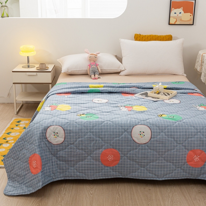 91家纺网 家纺一手货源 找家纺 爱派 2023新款磨毛超声波夏被夏凉被空调被被子被芯 吉祥兔