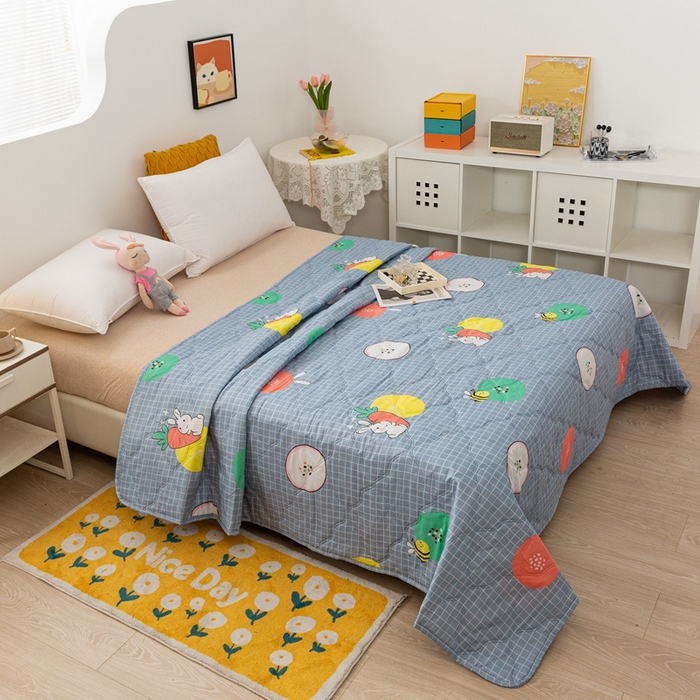 91家纺网 家纺一手货源 找家纺 爱派 2023新款磨毛超声波夏被夏凉被空调被被子被芯 吉祥兔