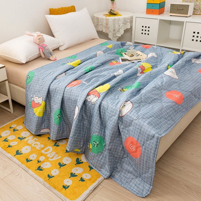 91家纺网 家纺一手货源 找家纺 爱派 2023新款磨毛超声波夏被夏凉被空调被被子被芯 吉祥兔