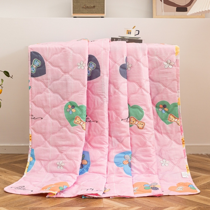 91家纺网 家纺一手货源 找家纺 爱派 2023新款磨毛超声波夏被夏凉被空调被被子被芯 甜心