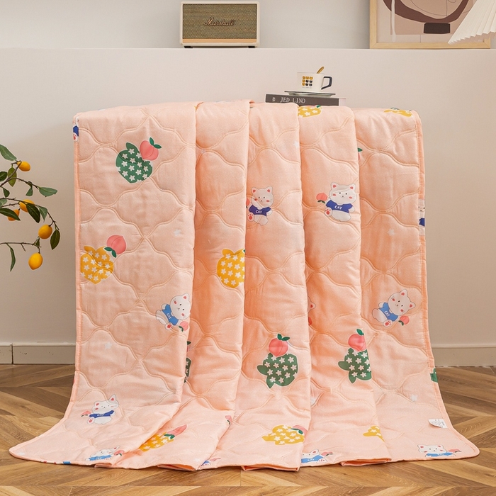 91家纺网 家纺一手货源 找家纺 爱派 2023新款磨毛超声波夏被夏凉被空调被被子被芯 萌萌兔