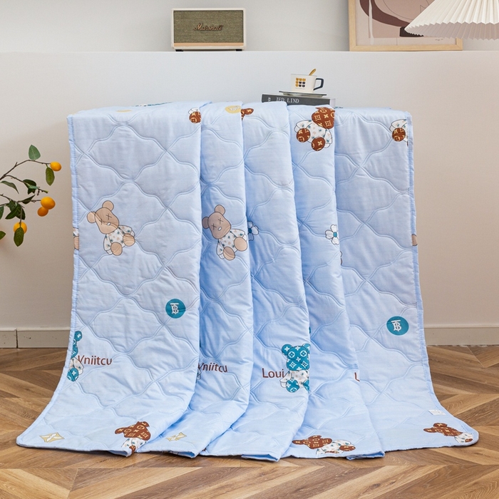 91家纺网 家纺一手货源 找家纺 爱派 2023新款磨毛超声波夏被夏凉被空调被被子被芯 萌萌熊