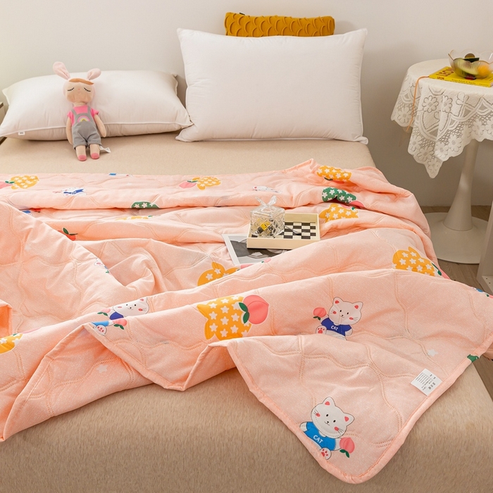 91家纺网 家纺一手货源 找家纺 爱派 2023新款磨毛超声波夏被夏凉被空调被被子被芯 萌萌兔