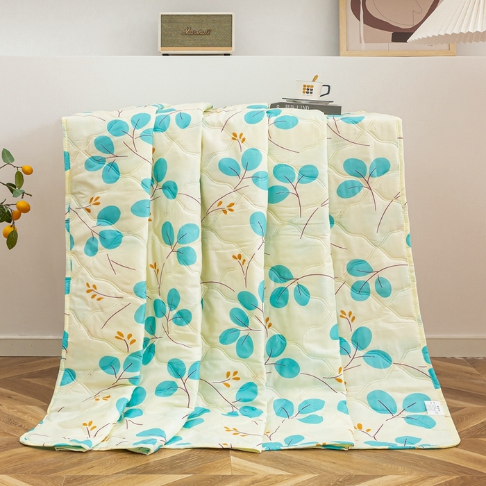 91家纺网 家纺一手货源 找家纺 爱派 2023新款磨毛超声波夏被夏凉被空调被被子被芯 叶叶情深