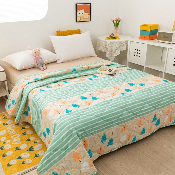 91家纺网 家纺一手货源 找家纺 爱派 2023新款磨毛超声波夏被夏凉被空调被被子被芯 雪松