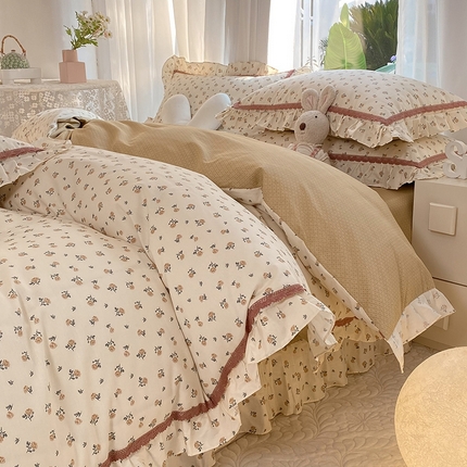 艾唯希 2024新款全棉法式花边四件套系列-第三批 晚风告白