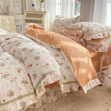 91家纺网 家纺一手货源 找家纺 （总）艾唯希 2024新款全棉法式花边四件套系列-第三批