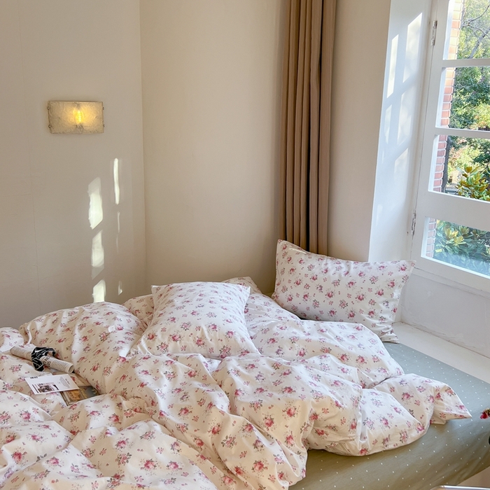 91家纺网 家纺一手货源 找家纺 时年 2023新款全棉四件套热爱生活系列第一期 春日