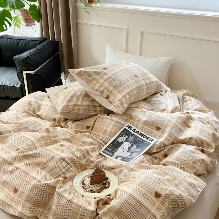 91家纺网 家纺一手货源 找家纺 时年 2023新款全棉四件套热爱生活系列第一期 芙卡