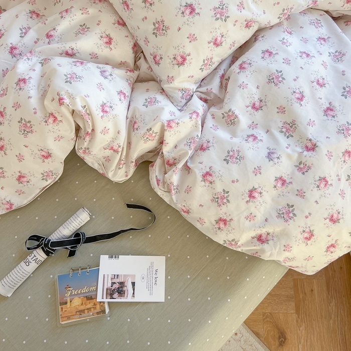 91家纺网 家纺一手货源 找家纺 时年 2023新款全棉四件套热爱生活系列第一期 春日