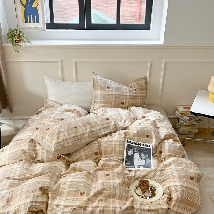 91家纺网 家纺一手货源 找家纺 时年 2023新款全棉四件套热爱生活系列第一期 芙卡