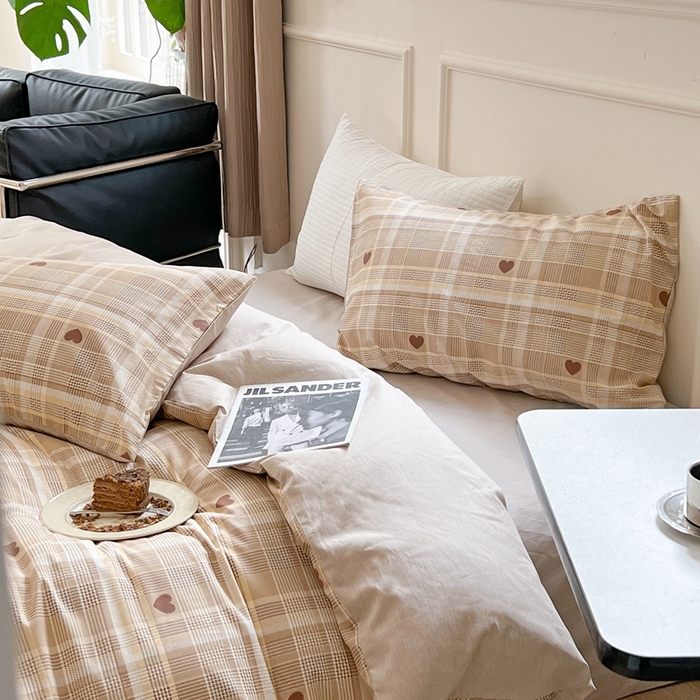 91家纺网 家纺一手货源 找家纺 时年 2023新款全棉四件套热爱生活系列第一期 芙卡