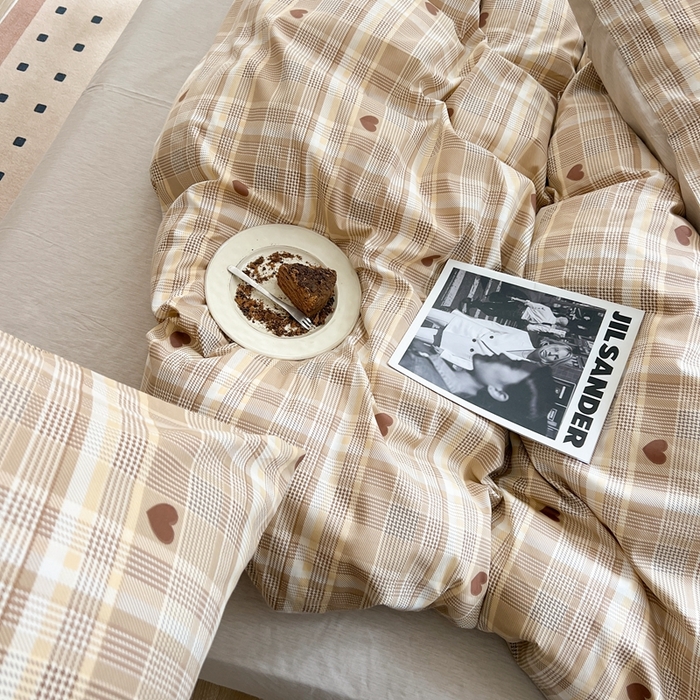 91家纺网 家纺一手货源 找家纺 时年 2023新款全棉四件套热爱生活系列第一期 芙卡