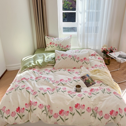 时年 2023新款全棉四件套热爱生活系列第一期 静香