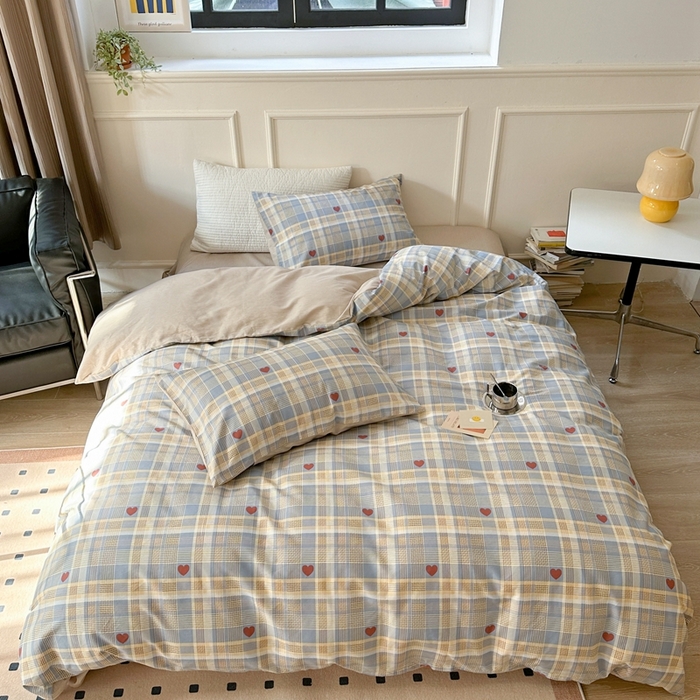 91家纺网 家纺一手货源 找家纺 时年 2023新款全棉四件套热爱生活系列第一期 罗兰