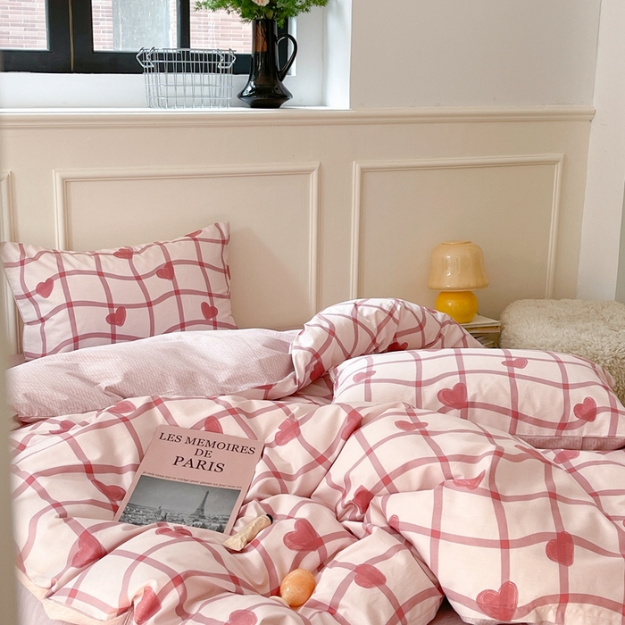 91家纺网 家纺一手货源 找家纺 时年 2023新款全棉四件套热爱生活系列第一期 情人结