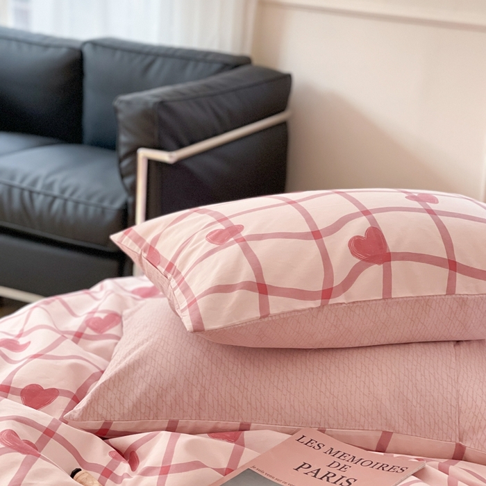 91家纺网 家纺一手货源 找家纺 时年 2023新款全棉四件套热爱生活系列第一期 情人结