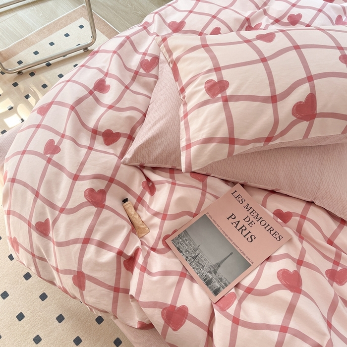 91家纺网 家纺一手货源 找家纺 时年 2023新款全棉四件套热爱生活系列第一期 情人结