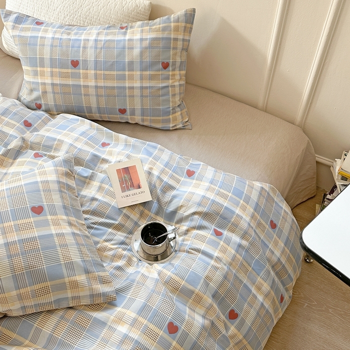 91家纺网 家纺一手货源 找家纺 时年 2023新款全棉四件套热爱生活系列第一期 罗兰