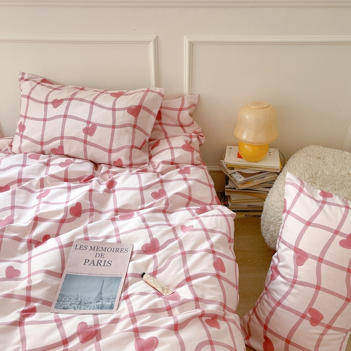 91家纺网 家纺一手货源 找家纺 时年 2023新款全棉四件套热爱生活系列第一期 情人结