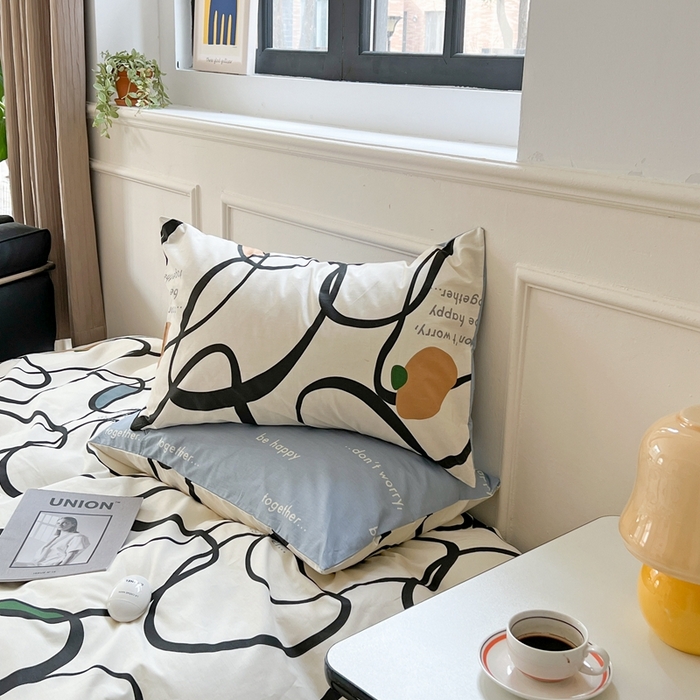 91家纺网 家纺一手货源 找家纺 时年 2023新款全棉四件套热爱生活系列第一期 悠然曲