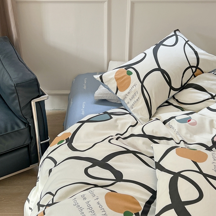 91家纺网 家纺一手货源 找家纺 时年 2023新款全棉四件套热爱生活系列第一期 悠然曲