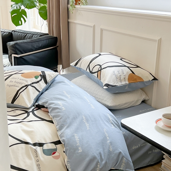 91家纺网 家纺一手货源 找家纺 时年 2023新款全棉四件套热爱生活系列第一期 悠然曲