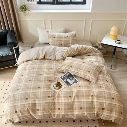 91家纺网 家纺一手货源 找家纺 时年 2023新款全棉四件套热爱生活系列第一期 芙卡