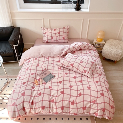 91家纺网 家纺一手货源 找家纺 时年 2023新款全棉四件套热爱生活系列第一期 情人结