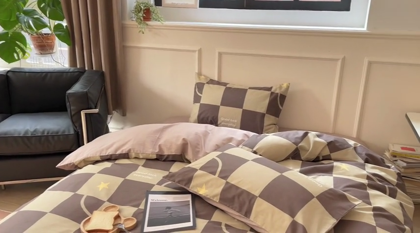 91家纺网 家纺一手货源 找家纺 时年 2023新款全棉四件套热爱生活系列第一期 流星