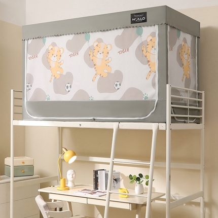 91家纺网 家纺一手货源 找家纺 世婕 2025新款遮光防蚊学生蚊帐 小老虎