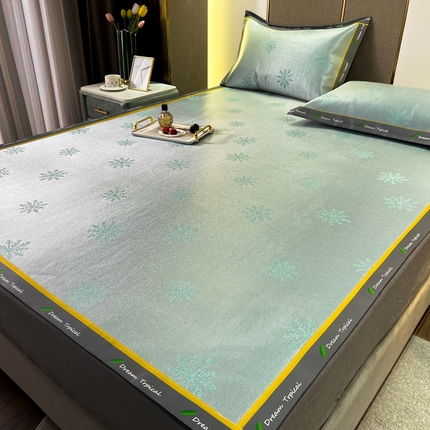 宅部落 2023新款冰藤提花席 冰雪绿