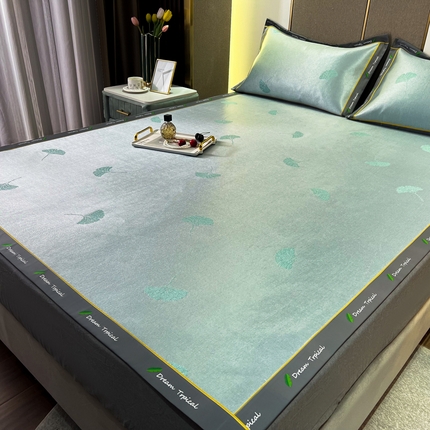 宅部落 2023新款冰藤提花席 枫叶绿