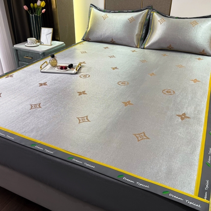 宅部落 2023新款冰藤提花席 轻奢棕