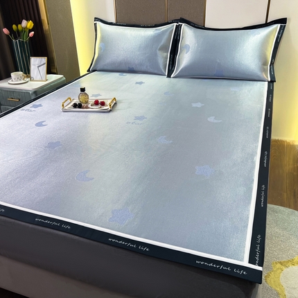 宅部落 2023新款冰藤提花席 星夜蓝