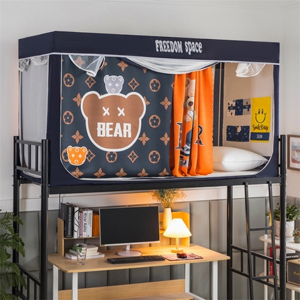 91家纺网 家纺一手货源 找家纺 （总）宅部落 2023年学生上下铺一体式蚊帐床帘