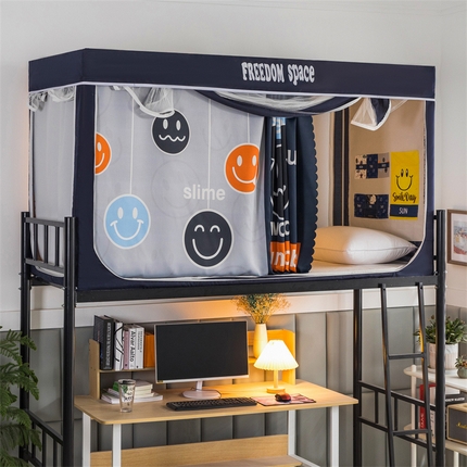 91家纺网 家纺一手货源 找家纺 （总）宅部落 2023年学生上下铺一体式蚊帐床帘