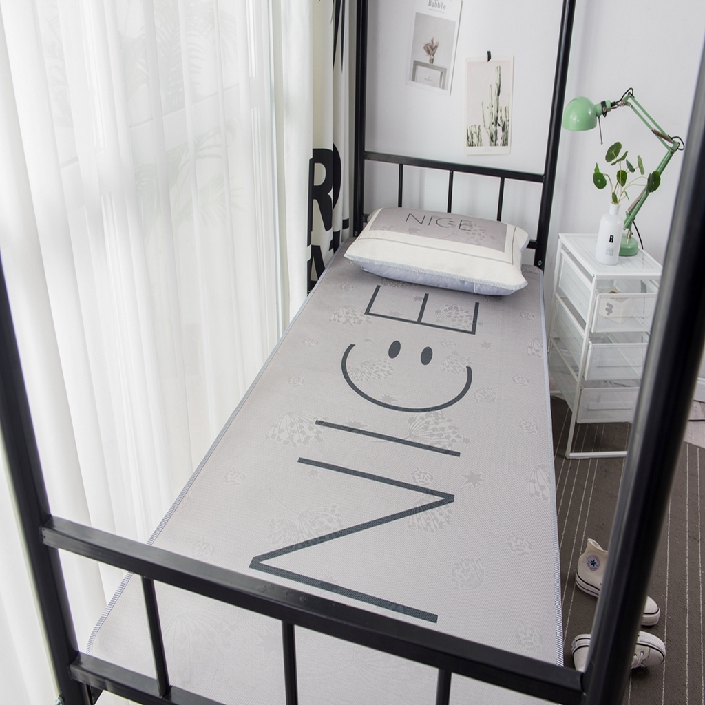 91家纺网 家纺一手货源 找家纺 宅部落2023新款学生宿舍单人凉席 Nice life灰