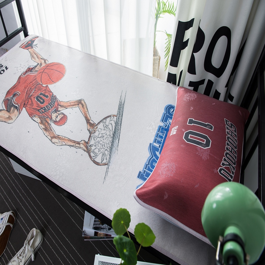 91家纺网 家纺一手货源 找家纺 宅部落2023新款学生宿舍单人凉席 大灌篮