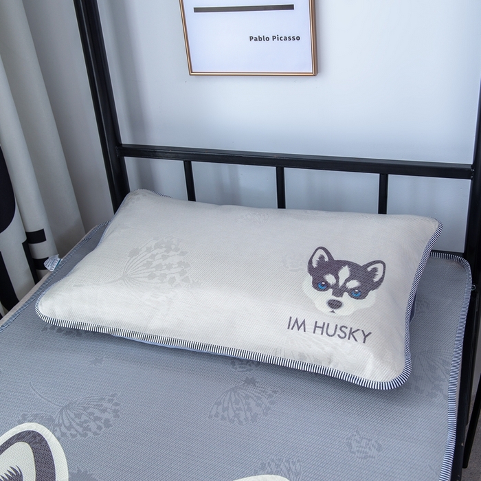 91家纺网 家纺一手货源 找家纺 宅部落2023新款学生宿舍单人凉席 哈士奇