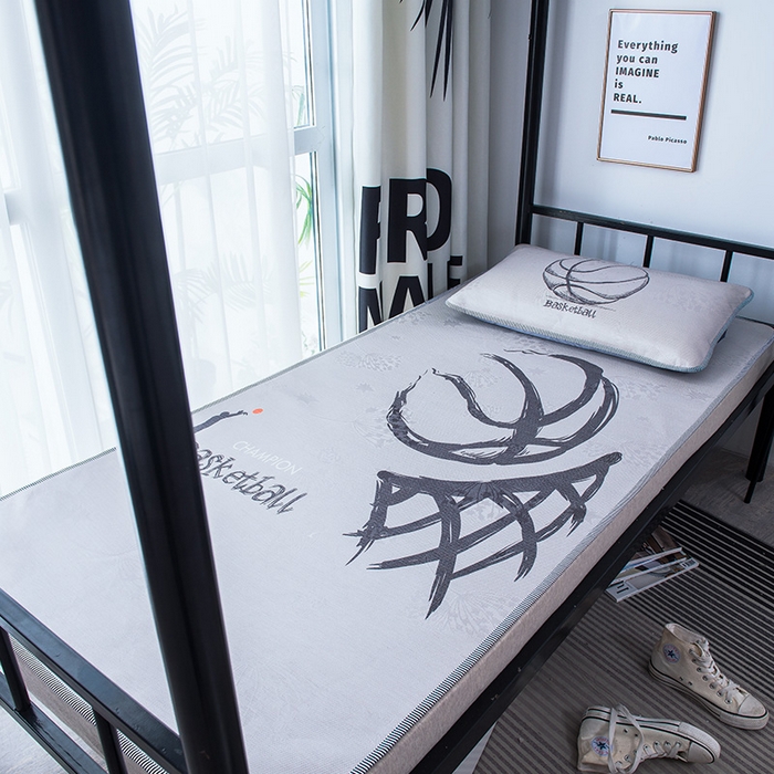 91家纺网 家纺一手货源 找家纺 宅部落2023新款学生宿舍单人凉席 篮球冠军