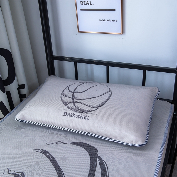 91家纺网 家纺一手货源 找家纺 宅部落2023新款学生宿舍单人凉席 篮球冠军