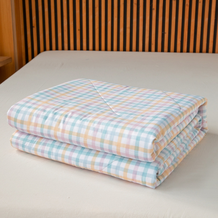 91家纺网 家纺一手货源 找家纺 （总）久云居 2024新款水洗棉新疆棉花被格纹夏被