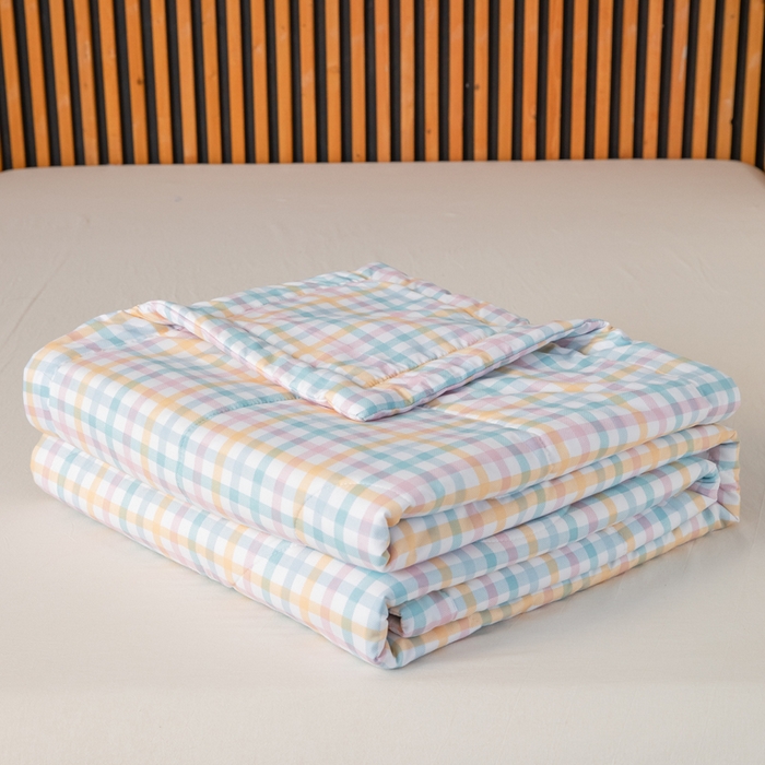 91家纺网 家纺一手货源 找家纺 （总）久云居 2024新款水洗棉新疆棉花被格纹夏被