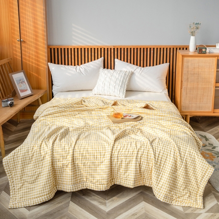 91家纺网 家纺一手货源 找家纺 （总）久云居 2024新款水洗棉新疆棉花被格纹夏被