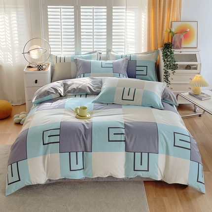 星期三 2023年2月春季新款铂金全棉13372四件套（加老板微信有会员价） 情人格