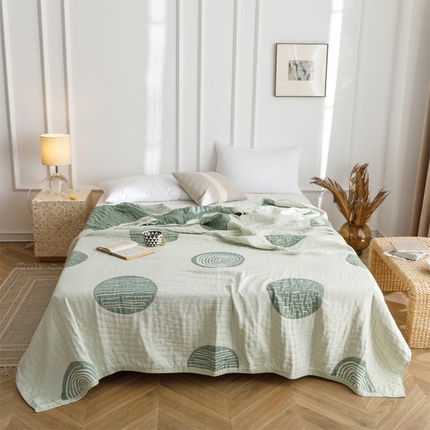 91家纺网 家纺一手货源 找家纺 （总）朴尔 2023新款水洗全棉四层细纱系列毛巾被